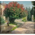 thumbnail image 2 of Jakob Koganowsky 13x12 Black Ornate Wood Framed Double Matted Museum Art Print Titled: Garden with Oleander, 2 of 5