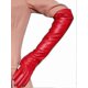 thumbnail image 4 of Long Leather Gloves Female Simulation Gloves Silk Lining Long Over Elbow Elegant Mitten, 4 of 5