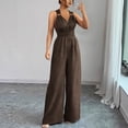 thumbnail image 2 of HBGVBA Women's Casual Maxi Dress,Cami Sleeveless Dresses,V-Neck Solid Color Jumpsuit Loose Lightweight Dress, 2 of 5