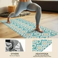 thumbnail image 4 of Blue Pioneer Flower Pattern Hot Yoga Mat Towel Non Slip for Hot Yoga - Quick-Drying Yoga Mat Cover with 4 Corner Pockets with Travel Bag - Hot Yoga Towel Non Slip Grip Moisture Wicking Sweat 70"x26", 4 of 6