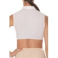 thumbnail image 3 of Gemsli Sleeveless Crop Shell Top with Pointy Woven Collar and Insert SH325, 3 of 3