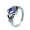 Purple, variant on Men's Women's Stainless Steel Personalized Vintage Prismatic Gemstone Ring Green Size 11