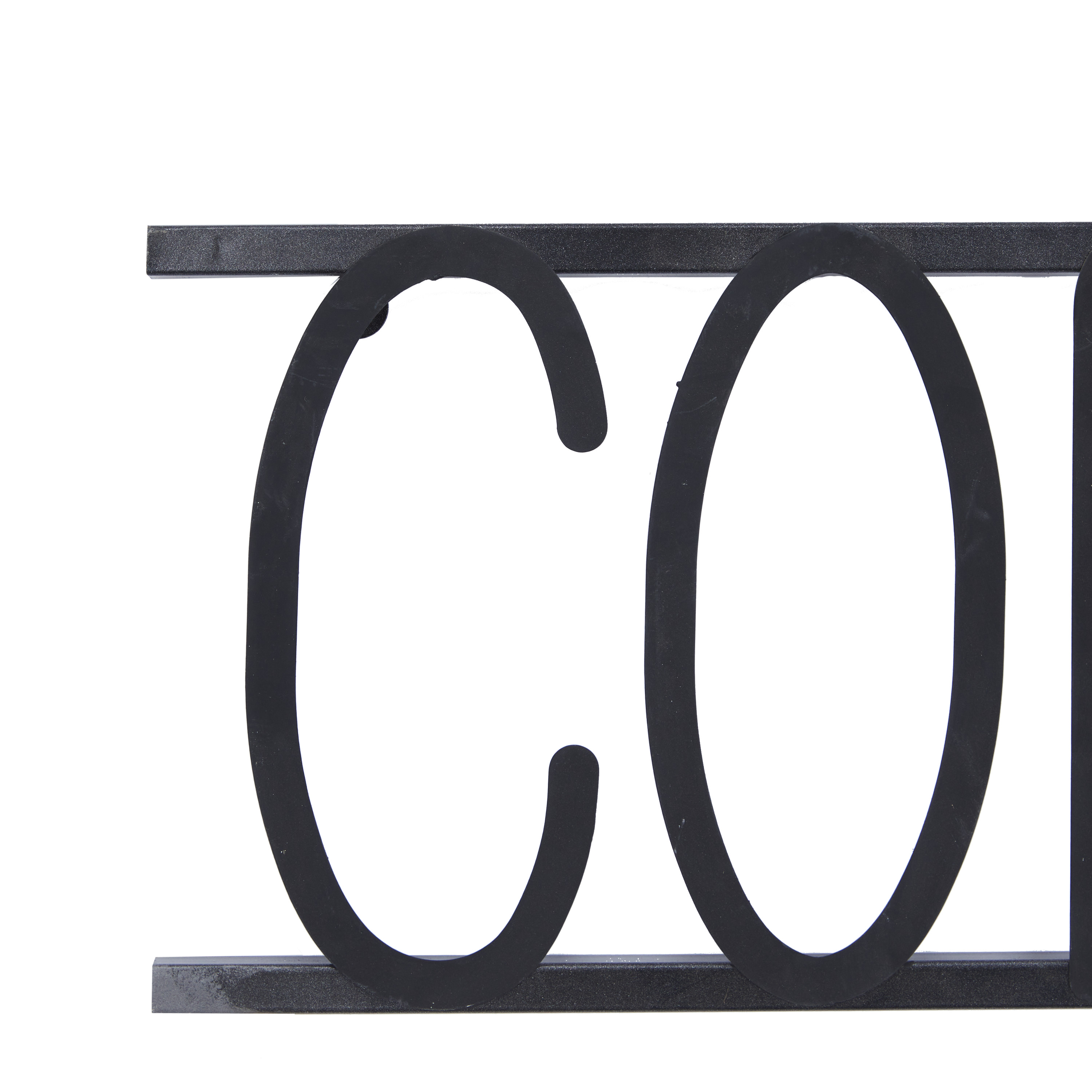 DecMode 1"W, 8"H Metal Modern Wall Decor, Black, 1-Piece