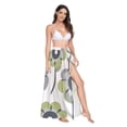 thumbnail image 2 of FORMRS Womens Long Sarong Beach Wrap Semi-Sheer Bikini Skirt Bathing Swimsuit Cover Up, Retro Flower, 2 of 7