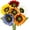 MIX Color, variant on Dalrosia 6PCS Sunflowers Artificial Flowers Silk Sunflower with Stem Arrangement Fake Sunflowers Centerpiece Sunflowers Decorations for Home Wedding Party Birthday Indoor Outdoor Bulk Single