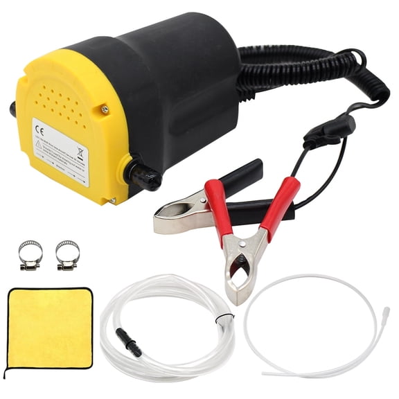 MAKERELE Electric Oil Change Pump Extractor 12V 60W Oil Transfer Pump Transfer Suction for Car with fuse