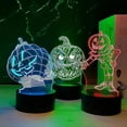 thumbnail image 4 of Lámpara de Jack Skellington con diseño de hombre calabaza y decoración de Halloween, luz nocturna con ilusión LED 3D, regalo táctil para interiores., 4 of 5