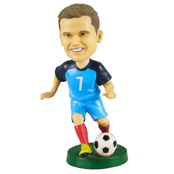 Regalo de muñecas de jugador de fútbol de resina para fanáticos que sacuden la cabeza decoración del tablero del coche JShteea El nuevo