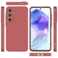 thumbnail image 6 of For Samsung Galaxy A55 5G Phone Case, Ebizware Shockproof Liquid Silicone Case Full-Body Protective Rugged Rubber Slim Cover with Microfiber Lining for Galaxy A55 5G (Red), 6 of 8