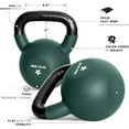 thumbnail image 3 of Yes4All Neoprene Coated & Kettlebell Sets - Hand Weights for Home Gym & Dumbbell Weight Set Training - Dark Green - 55 lbs, 3 of 5