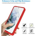thumbnail image 4 of Designed for Samsung Galaxy S21 Plus Case Full-Body Bumper Case Cover Built in Screen Protector Shockproof Transparent Back 360 Full Body Protective Case for Samsung Galaxy S21 Plus, Red, 4 of 7