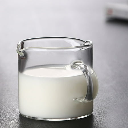 

GOODLY Espresso Shot Glass 100ml with Spout Clear for Drink Shake Coffee round Beaker