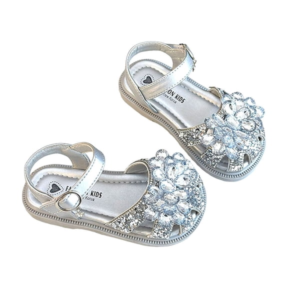 WAYUTE Girls Shoes Kids Fashion Flat Slip On with Bow Design Comfort Toe Toddler Party Wedding Princess Shoes Summer Outdoor
