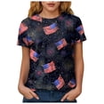 thumbnail image 4 of CAICJ98 Womens 250th Anniversary Shirt Vintage American Flag Independence Day 250 Anniversary Women's T-Shirts (Black,L), 4 of 8