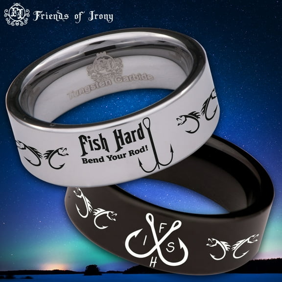 Fish Hook Tungsten Carbide Ring