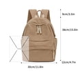 thumbnail image 6 of Stylago Women Casual Backpack Medium Size Back Pocket Versatile Schoolbag College Travel Work Top Handle Corduroy Bookpack Black, 6 of 6