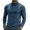 Blue, variant on TOUMENY Men High Neck Top Long Sleeve Slim Fit Solid Casual Sweater Pullover Cotton Fashion Breathable Quick Dry Winter Sweater Black L