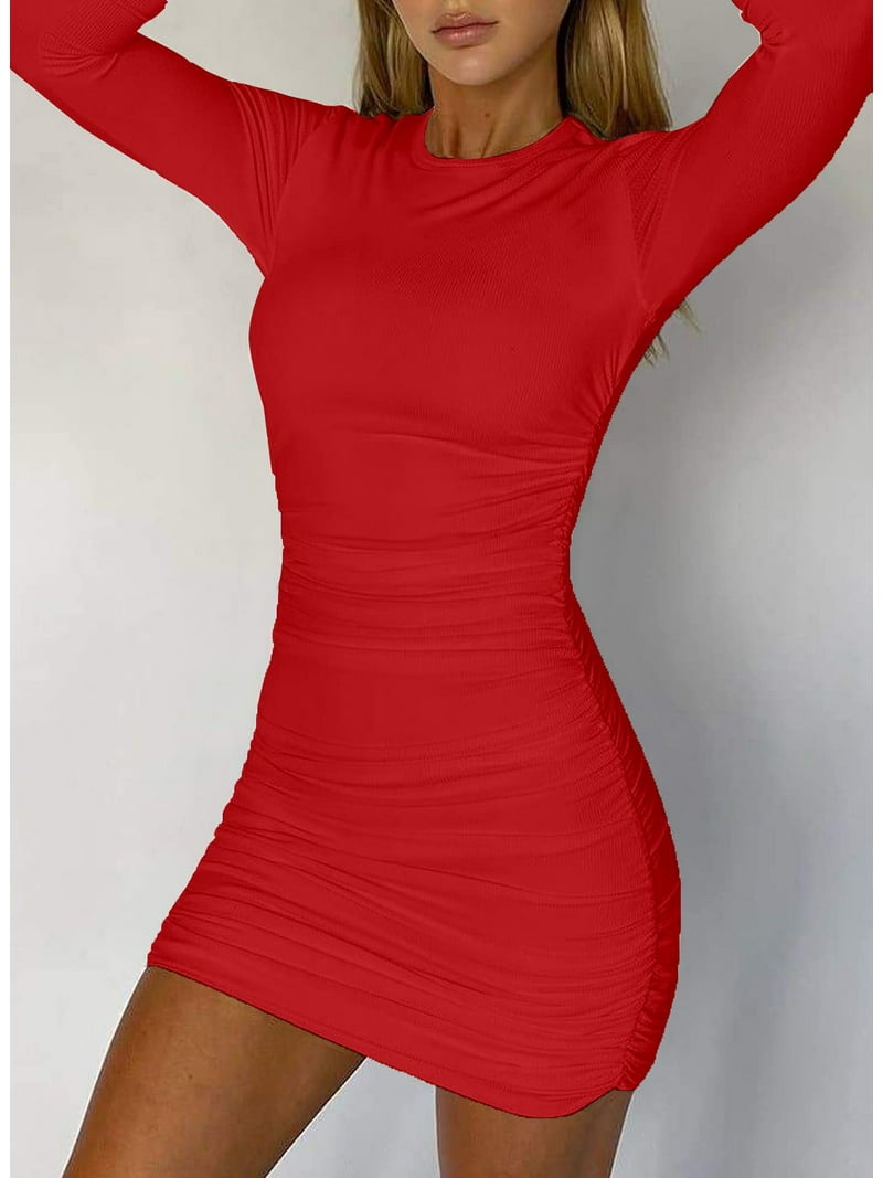 red long sleeve fitted dress Red V-Neck Long Sleeve Fitted Maternity Maxi Dress – PinkBlush main image 0