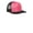 Neon Pink, variant on District Adult Unisex Regular Plain/Mesh Cap White One Size Fits All