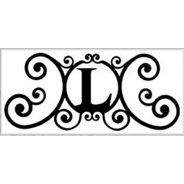 Village Wrought Iron HP-OD-L House Plaque Letter L