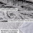 thumbnail image 2 of Cheer Collection Soft and Furry Long Shaggy Hair Throw Blanket, 2 of 5