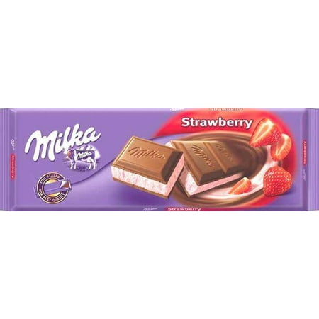 Milka Milk Chocolate Filled with Strawberry and Yogurt,
