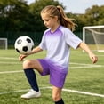 thumbnail image 5 of Yuanlook Kids Matching Outfit Set for Boys Girls Soccer Training Jersey and Shorts Quick Dry Breathable Athletic Team Uniform, 5 of 9