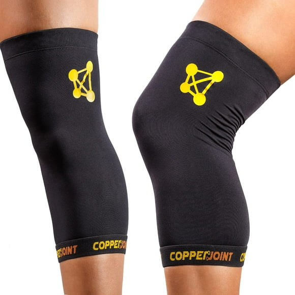 copperJoint Knee compression Sleeve Knee Support for Women & Men - Breathable copper Infused Nylon - Non-Slip - For Pain Relief, Recovery, Swelling & circulation - Single Sleeve Only (XX-Lar