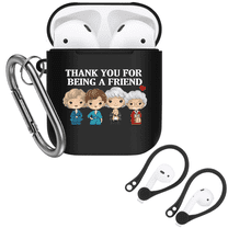 Thank You for Being A Friend Protective Cover Skin - Golden Girls Merch Hard Shell Compatible with Popular Wireless Earbuds Charging Case(1st/2nd Gen) , Black