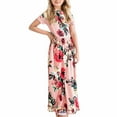 thumbnail image 1 of WEAIXIMIUNG Robes pour Filles 4T à 5T Robe Longue Maxi Décontractée Ample à Manches Courtes à Imprimé Floral avec Poches pour Fille 4-5 Ans, 1 of 4
