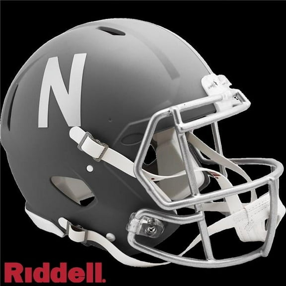 Riddell 9585533570 Nebraska Cornhuskers Riddell Authentic Full Size Speed Slate Alternate Helmet