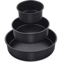 Walchoice Round Cake Pan set of 3, Non-stick Baking Pans for Home, Metal Cake Tin with Stainless Steel Core, Includes 4/6/8 in Pans