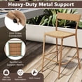thumbnail image 3 of Canddidliike Patio Barstools Set of 2 with Rattan Seat and Metal Backrest, Seating & Patio Chair for Outdoor, Light Brown, 3 of 5