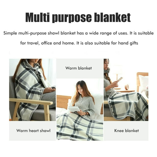 Heating Cape Multifunctional Heated Blanket Heating Warm Scarf Flannel Heating Cape Plush Blanket