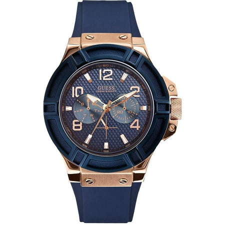 GUESS Blue Silicone Mens Watch U0247G3