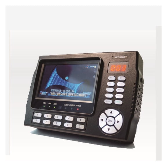 KPT-958H 4.3 Inch DVB-S/S2 TV Receiver Sat Finder Portable Multifunctional HD Satellite Finder Monitor MPGE4 ,Easy to Use
