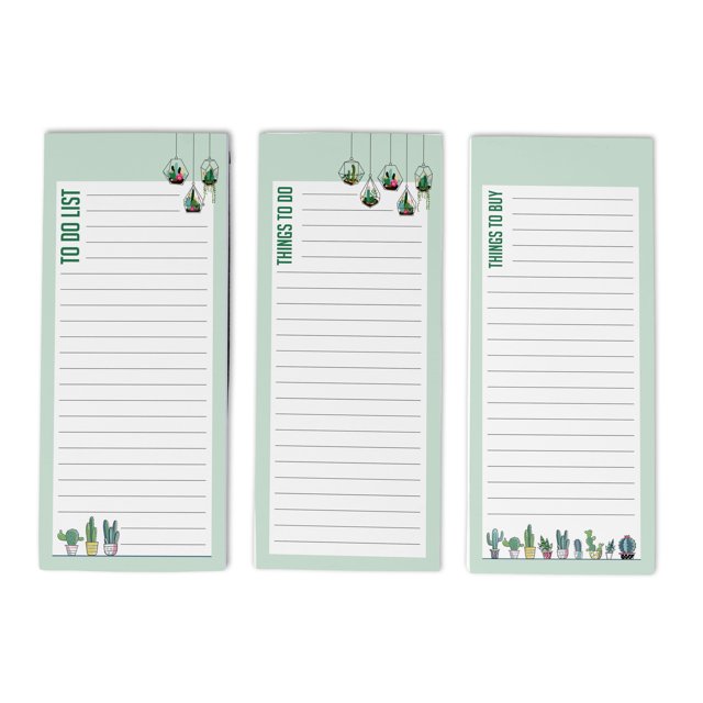 Inkdotpot Lot de 3 Blocs-Notes Magnétiques pour Réfrigérateur pour Liste de Choses à Faire - Blocs Mémo Magnétiques pour Réfrigérateur - (50 Feuilles Chacun) - HL