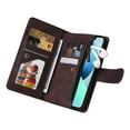 thumbnail image 5 of Case for iPhone 13 Cover Zipper Pocket Wallet Case Magnetic Protective - Braun, 5 of 5