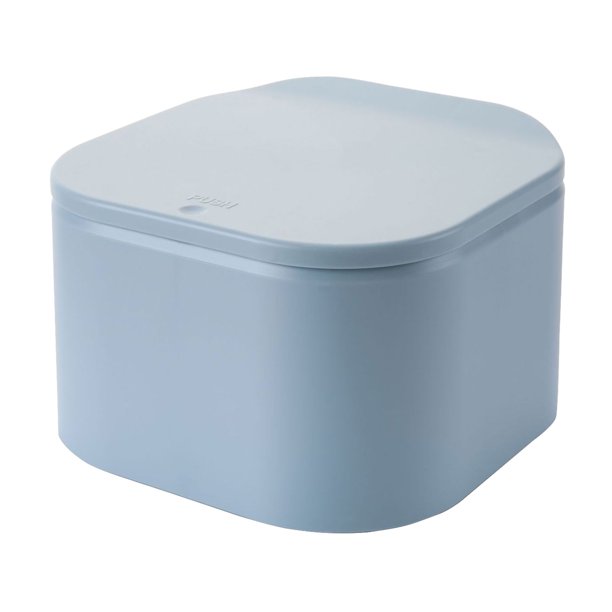 Mini bote de basura Wosthever contenedor de basura ABS PP con tapa Azul