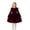 Wine, variant on YunPes Girl's Christmas Velvet Dress A-Line Crewneck Flannel Skirt Dresses Ruffle Shoulder Long Sleeve Dress Prom Party Outfits