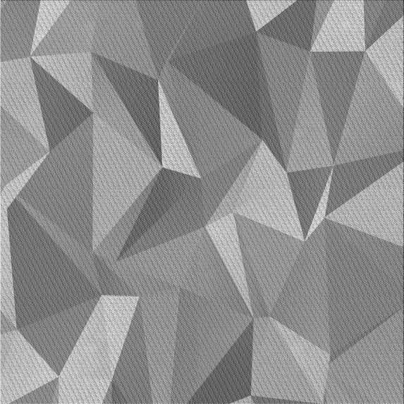Ahgly Company Indoor Square Patterned Dark Gray Area Rugs, 7' Square