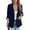 Navy, variant on Women's Fashion Casual Slim Fit Blazer - Three-Quarter Rolled Sleeve, Button Front, Black, XXL