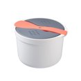 thumbnail image 2 of YAOMOBB Rice Maker Portable Rice Steaming Pot Food Contact Grade Microwave Cooker for Office, 2 of 6