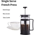 thumbnail image 2 of Kibhous French Press Coffee Machine Capacity 34Oz Coffee Machine, with 1 Filter, Heat-Resistant Borosilicate Glass, Black, 2 of 9