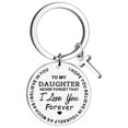 thumbnail image 1 of Creative DIY To My Daughter Stainless Steel Last Name 26 Letter Keychain 2.5cm, 1 of 8