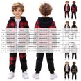 thumbnail image 5 of Leey-World Toddler Boys Clothes 2T 3T 4T 5T 6T 7T Boys Plaid Hoodie Button Top & Sweatpants Set 2Pcs Fall Winter Outfits for Toddler Little Kids, 5 of 9