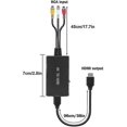 thumbnail image 2 of Convertidor de RCA a HDMI, adaptador compuesto a HDMI compatible con 1080p Pal/ntsc-YGWL, 2 of 4