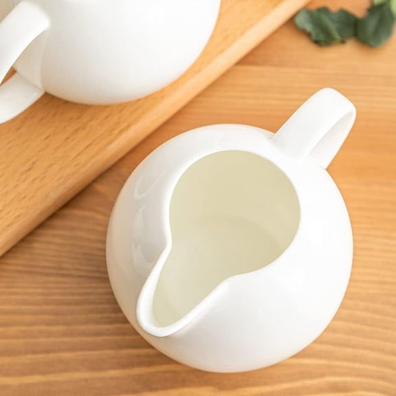 Porcelain Sugar Bowl and Creamer Set with Lid