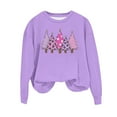 thumbnail image 5 of Under 10$ Buigttklop Women'S Christmas Printed Round Neck Long Sleeved Top Loose Fitting Sweater, 5 of 6