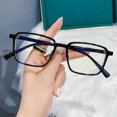 thumbnail image 4 of YAOBAMM Lightweight Blue Light Blocking Glasses Blue Light Blocking Glasses Unisex Retro Large Square Frame Clear View Strong Hinge Eye Protection Clear Bluelight Glasses, 4 of 7